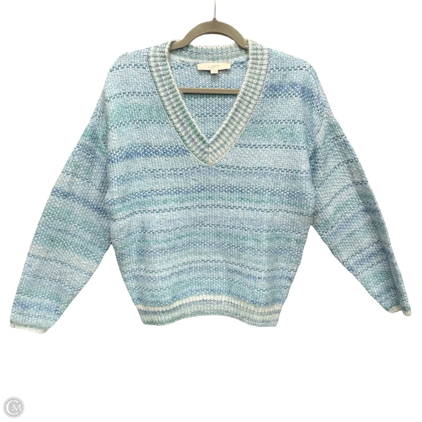 Sweater By Loft In Blue & White, Size: Xs