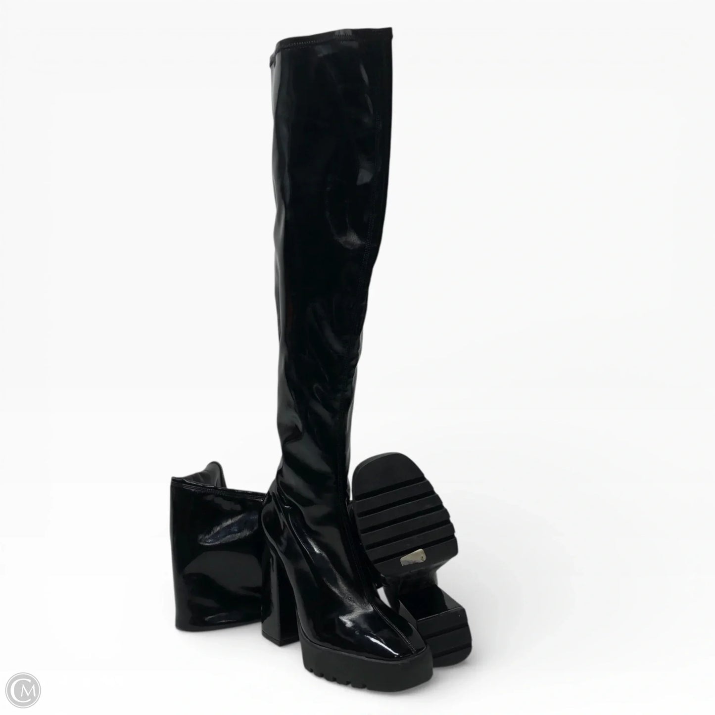 Boots Over-the-knee Heels By Cmb In Black, Size: 7.5
