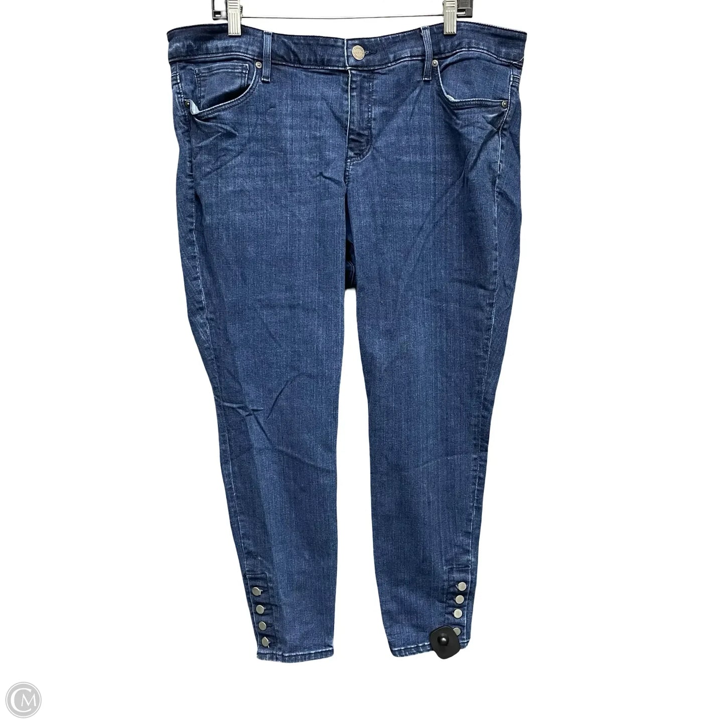 Jeans Skinny By Loft In Blue Denim, Size: 18