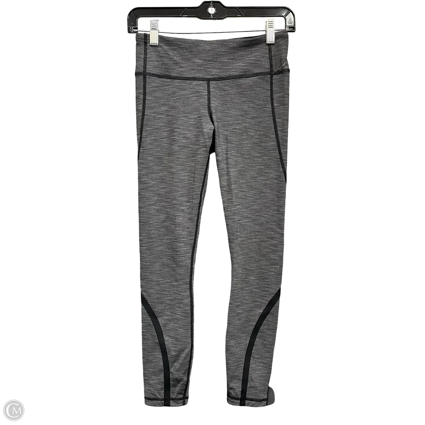 Athletic Leggings By Lululemon In Black & Grey, Size: 6