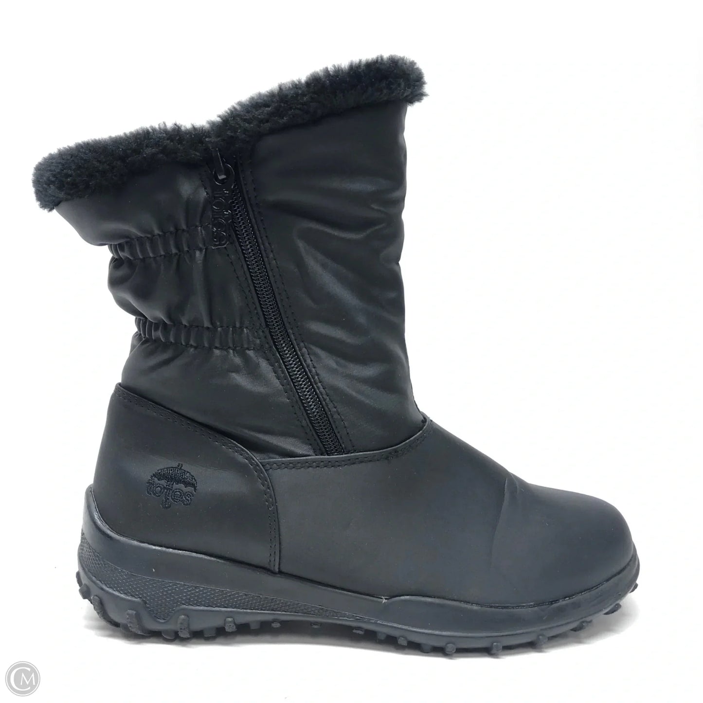 Boots Ankle Flats By Totes In Black, Size: 8