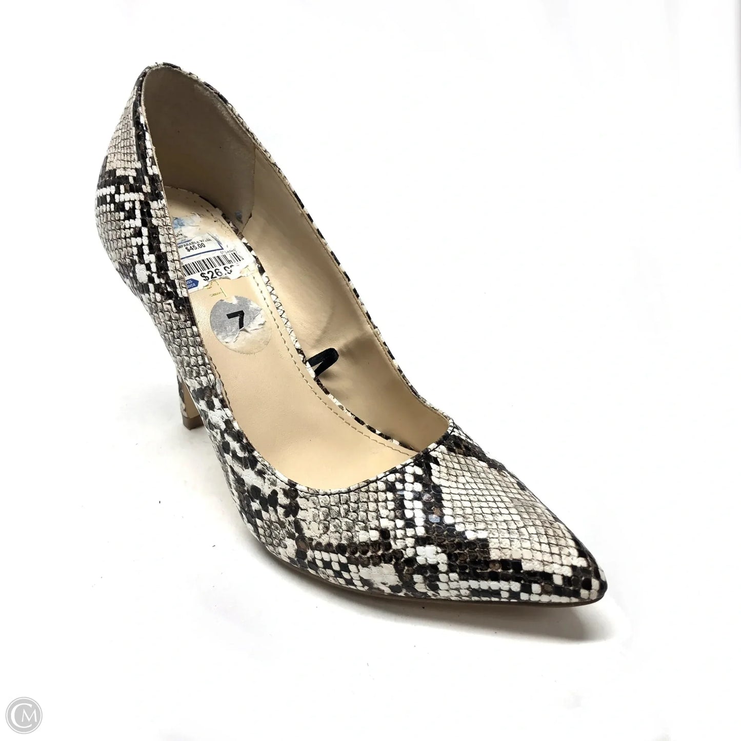 Shoes Heels Stiletto By Nine West In Snakeskin Print, Size: 7