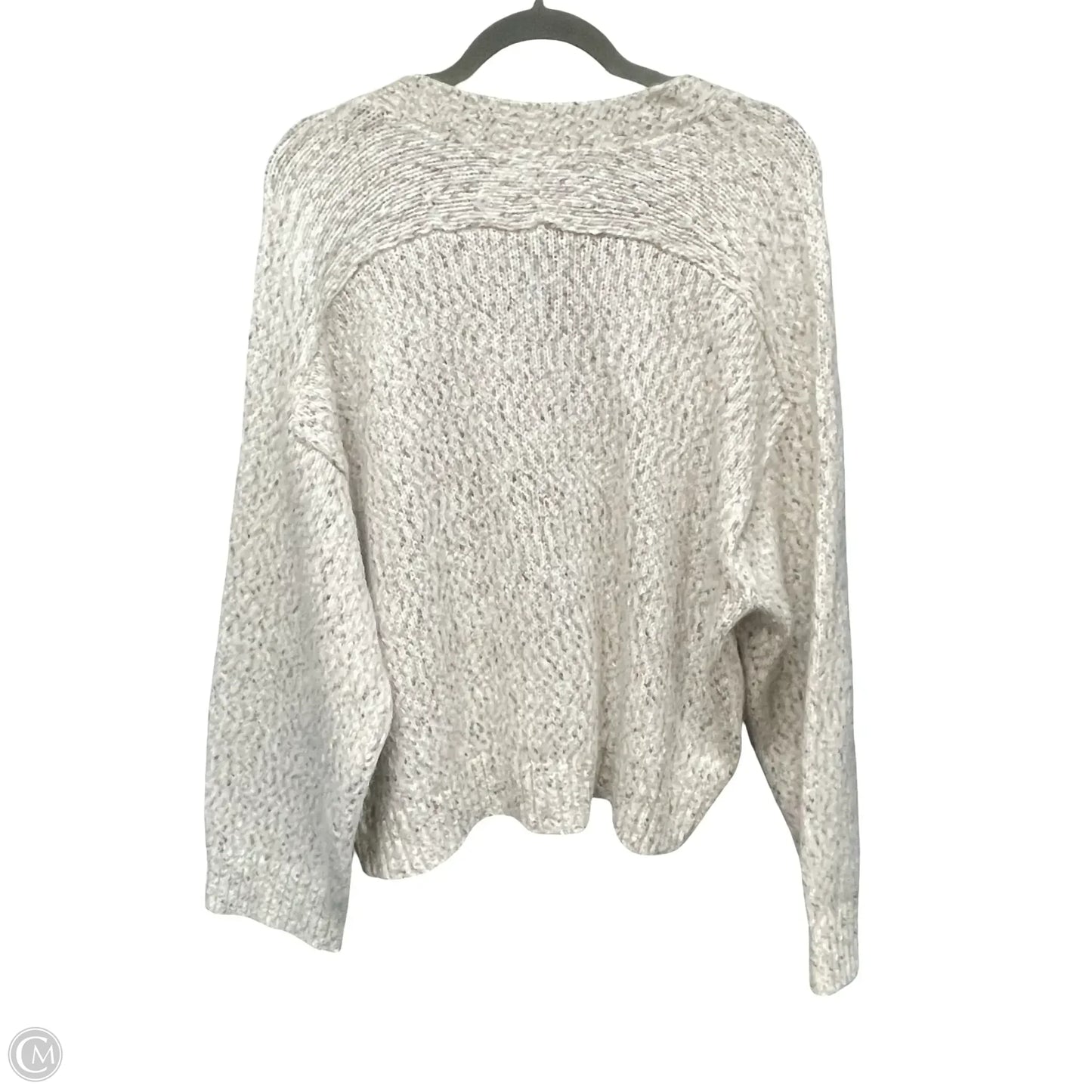 Sweater Cardigan By Loft In Beige, Size: L