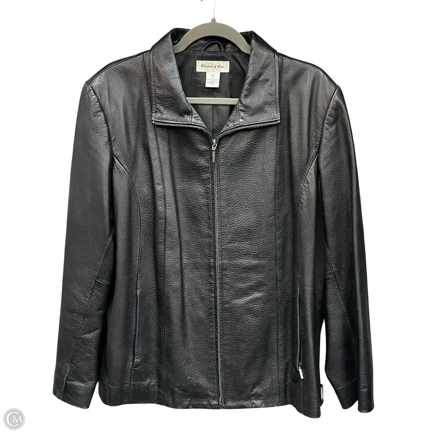 Jacket Leather By Preston And New York In Black, Size: Xl