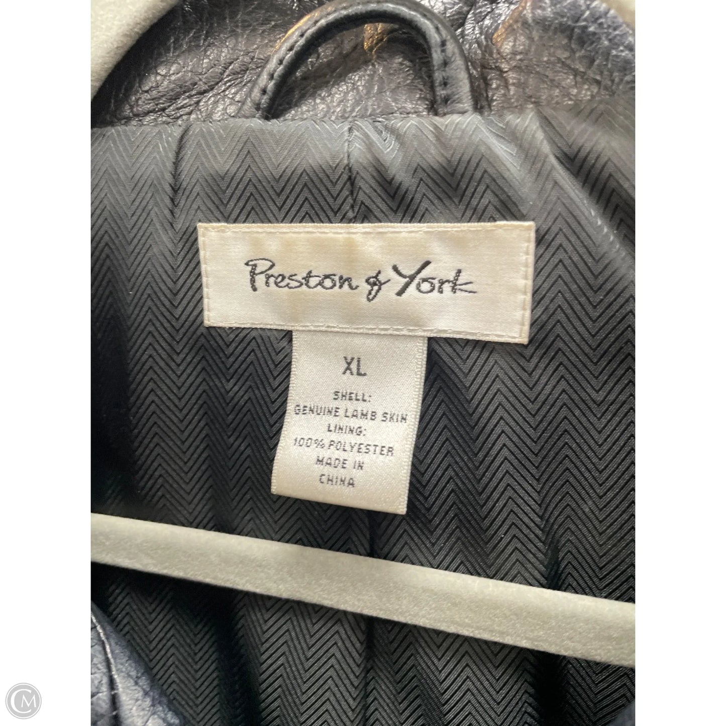 Jacket Leather By Preston And New York In Black, Size: Xl