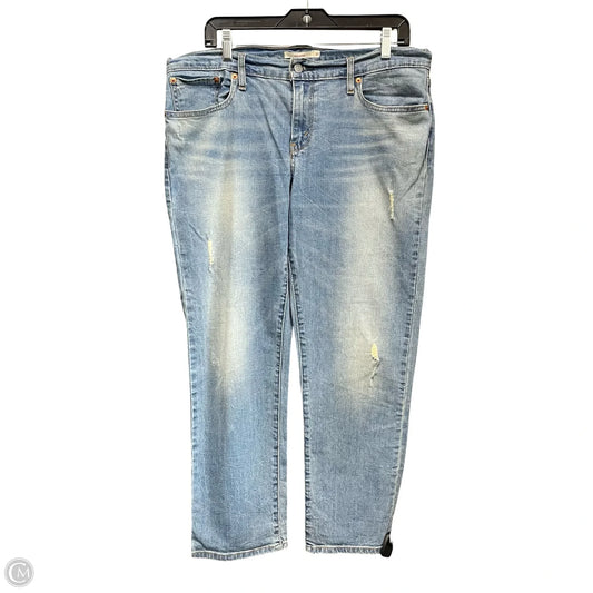 Jeans Boyfriend By Levis In Blue Denim, Size: 12