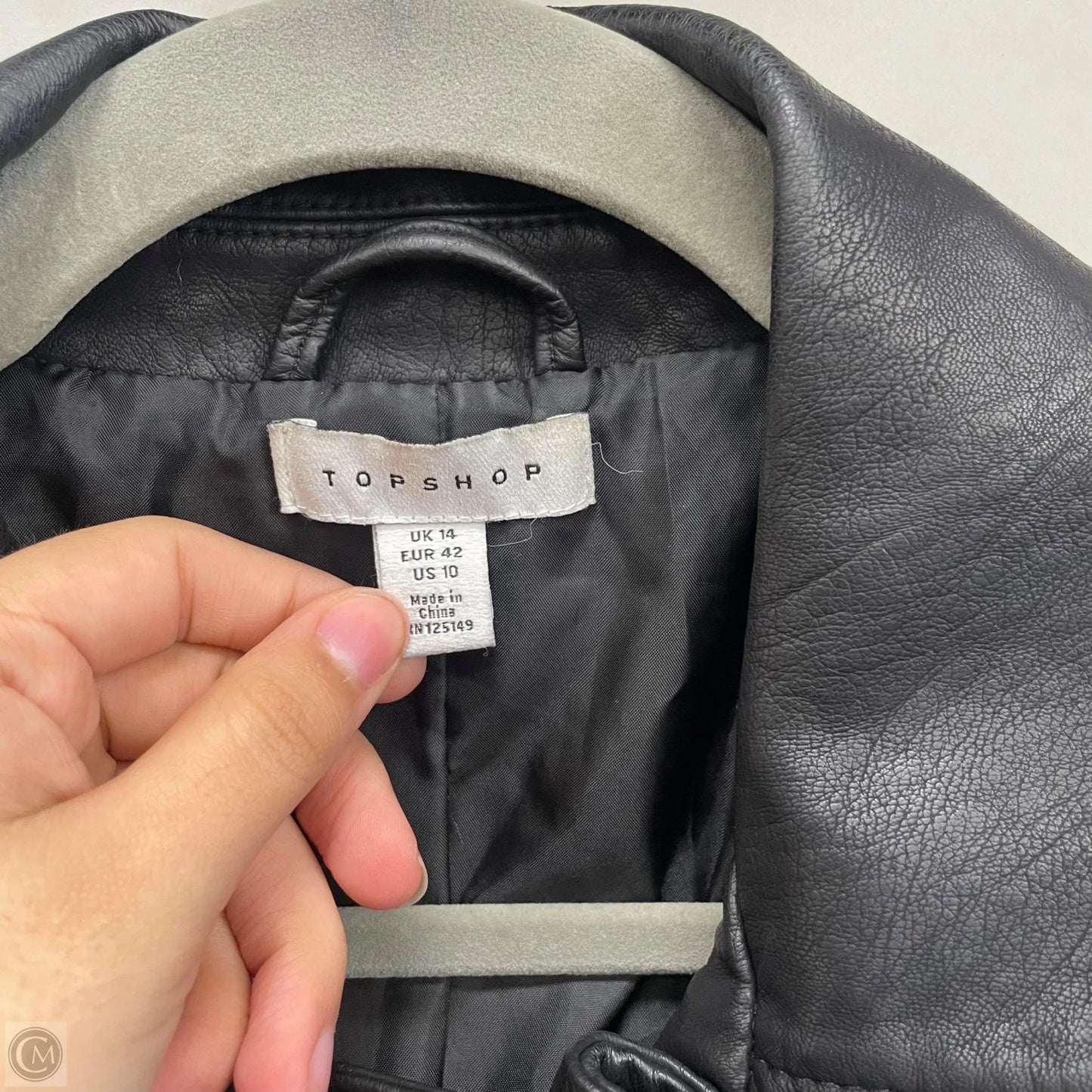 Jacket Moto By Topshop In Black, Size: 10