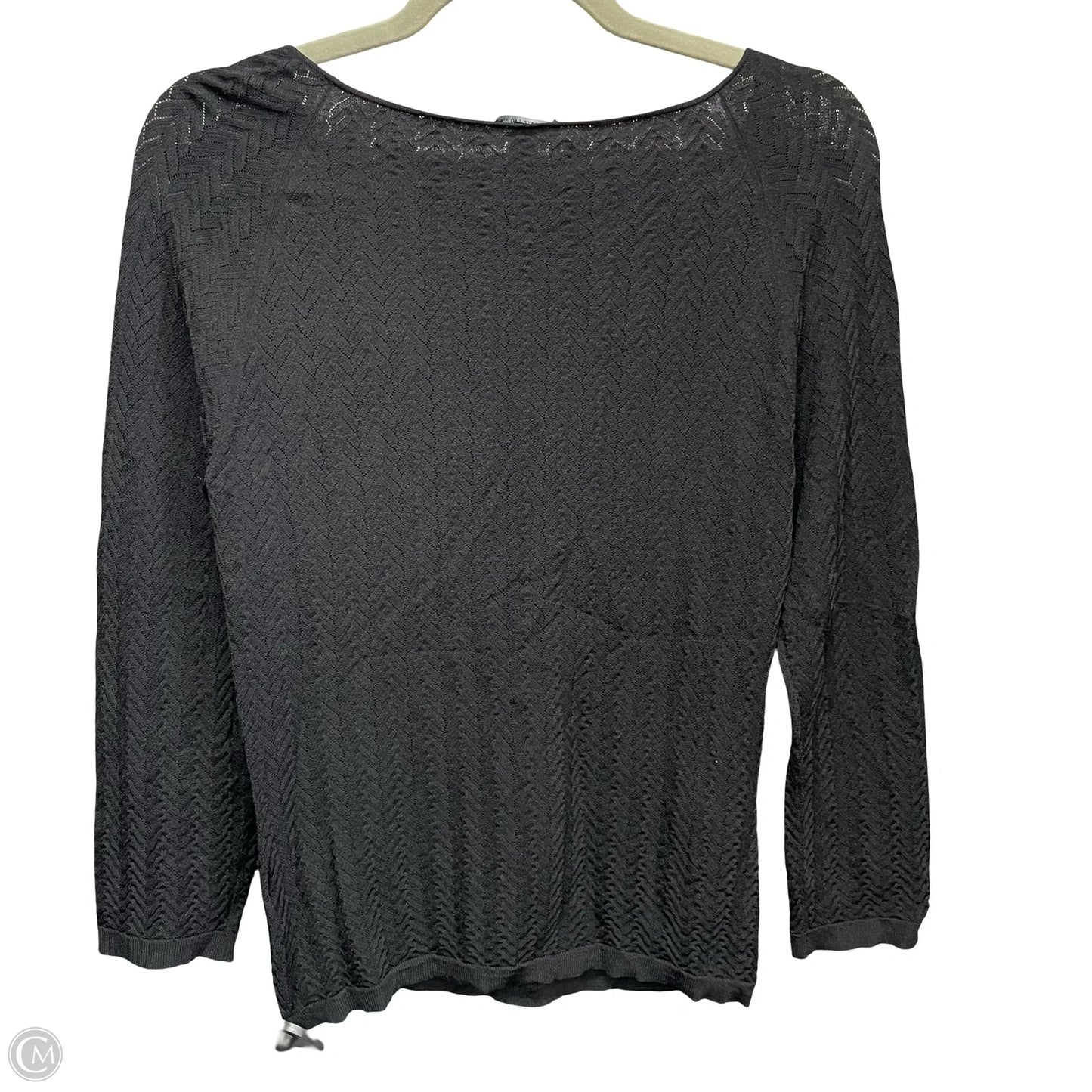 Top Long Sleeve Designer By Lafayette 148 In Black, Size: M