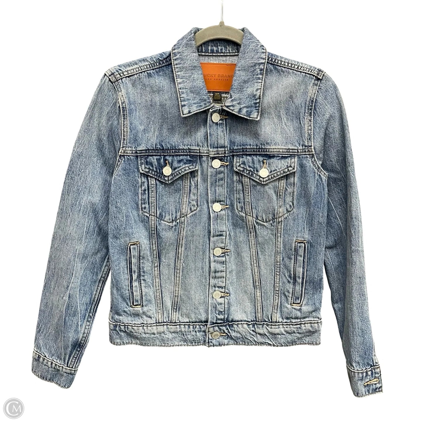 Jacket Denim By Lucky Brand In Blue Denim, Size: S