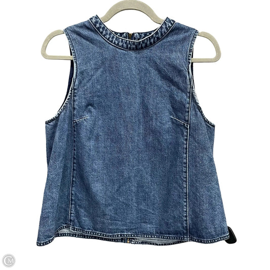 Top Sleeveless By Holding Horses In Blue Denim, Size: 8