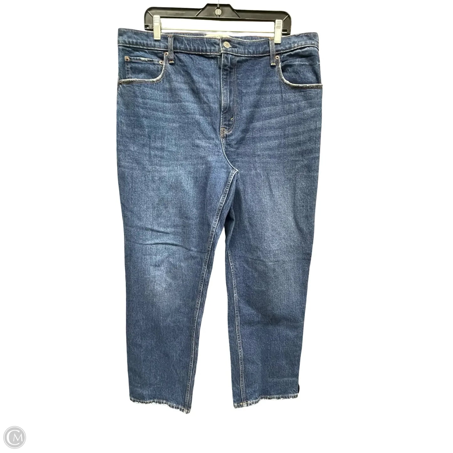 Jeans Straight By Abercrombie And Fitch In Blue Denim, Size: 16