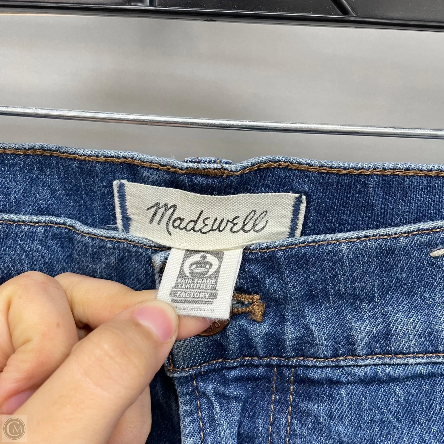 Jeans Wide Leg By Madewell In Blue Denim, Size: 14