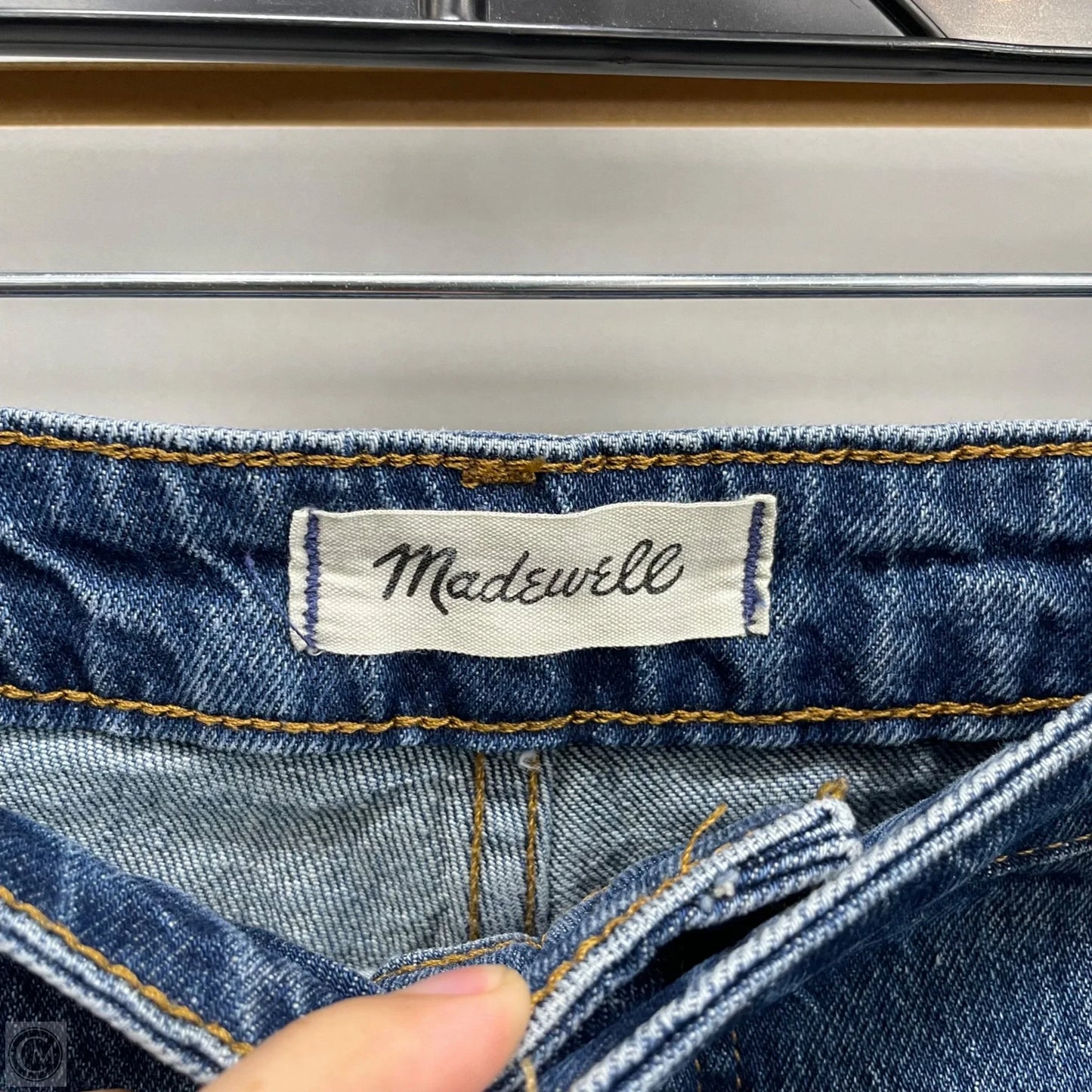 Jeans Straight By Madewell In Blue Denim, Size: 14