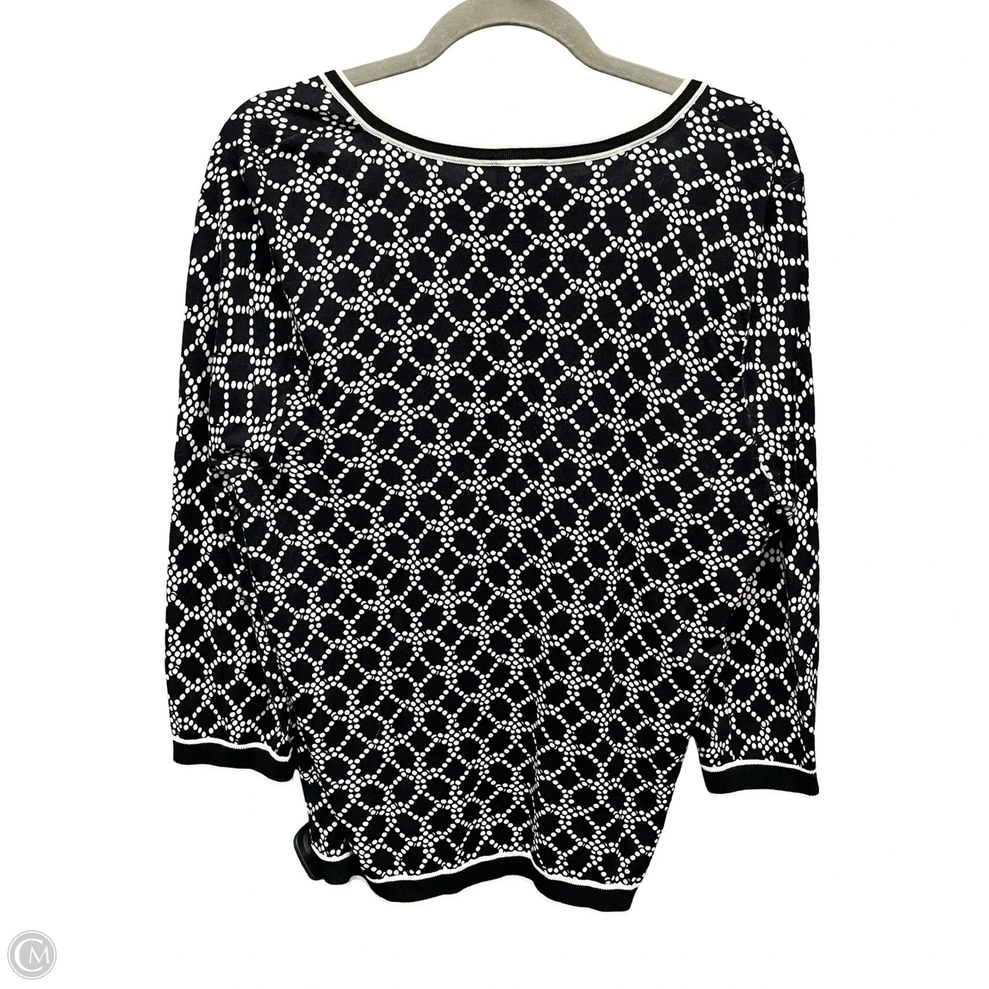 Cardigan By Talbots In Black & White, Size: Xl