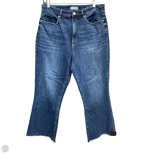 Jeans Cropped By Loft In Blue Denim, Size: 12