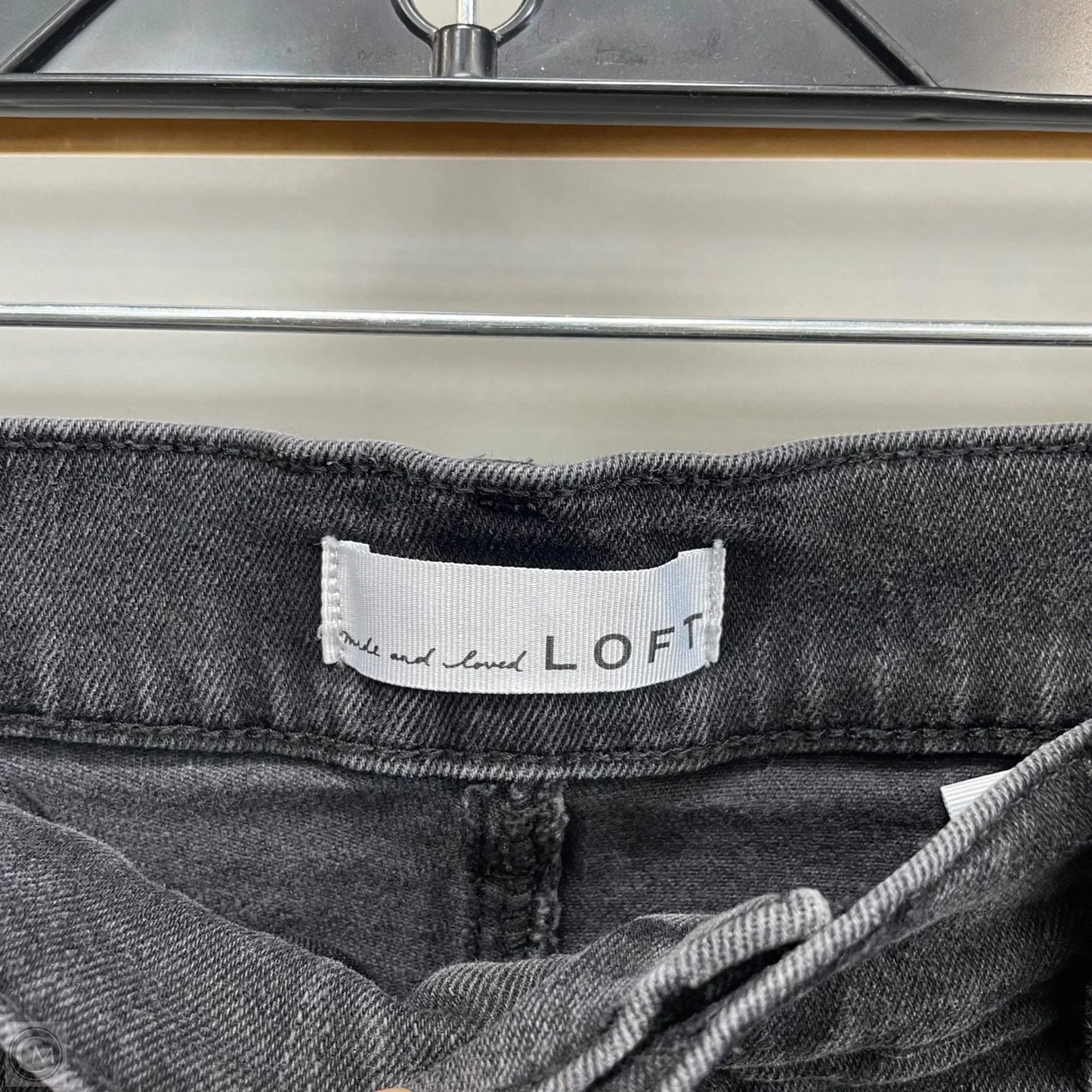 Jeans Cropped By Loft In Grey Denim, Size: 14