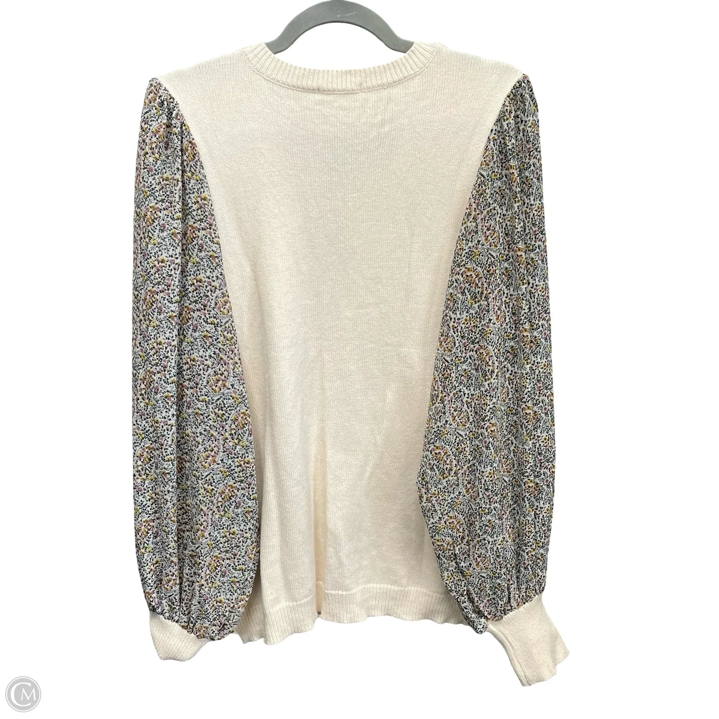 Top Long Sleeve By Entro In Beige, Size: L