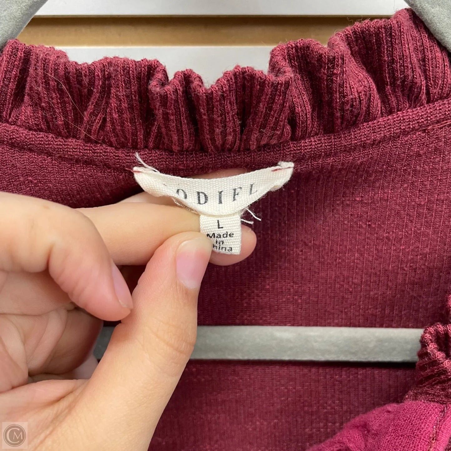 Top Long Sleeve By Jodifl In Red, Size: L