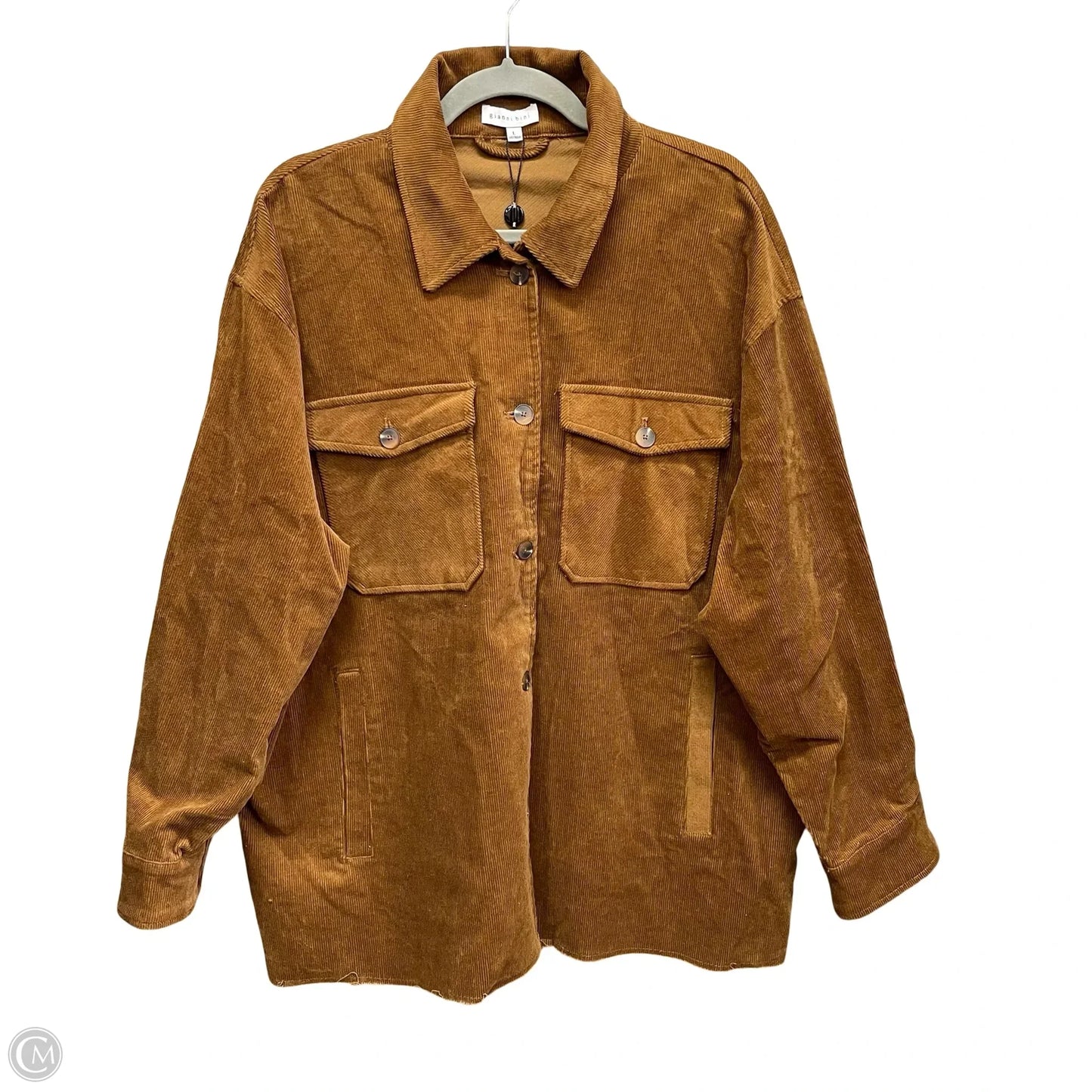 Jacket Shirt By Gianni Bini In Brown, Size: L