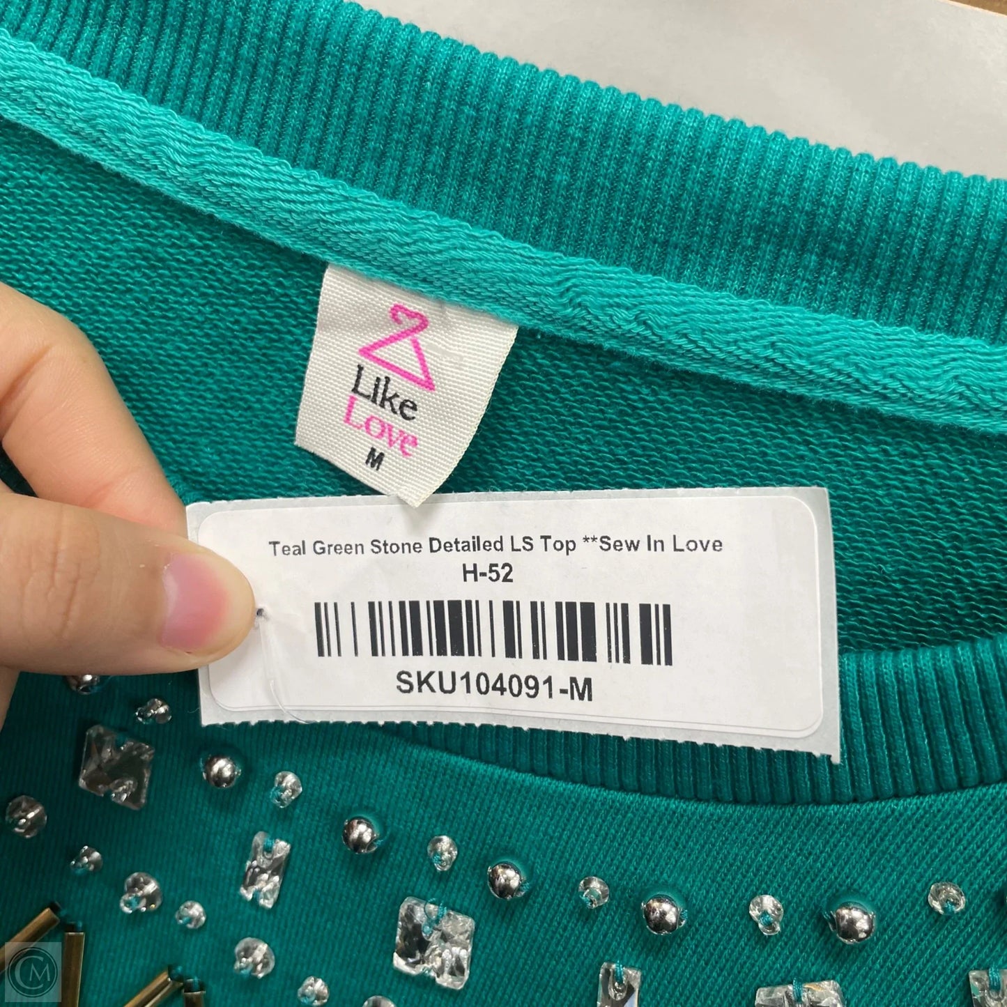 Sweatshirt Crewneck By Like Love In Green, Size: M