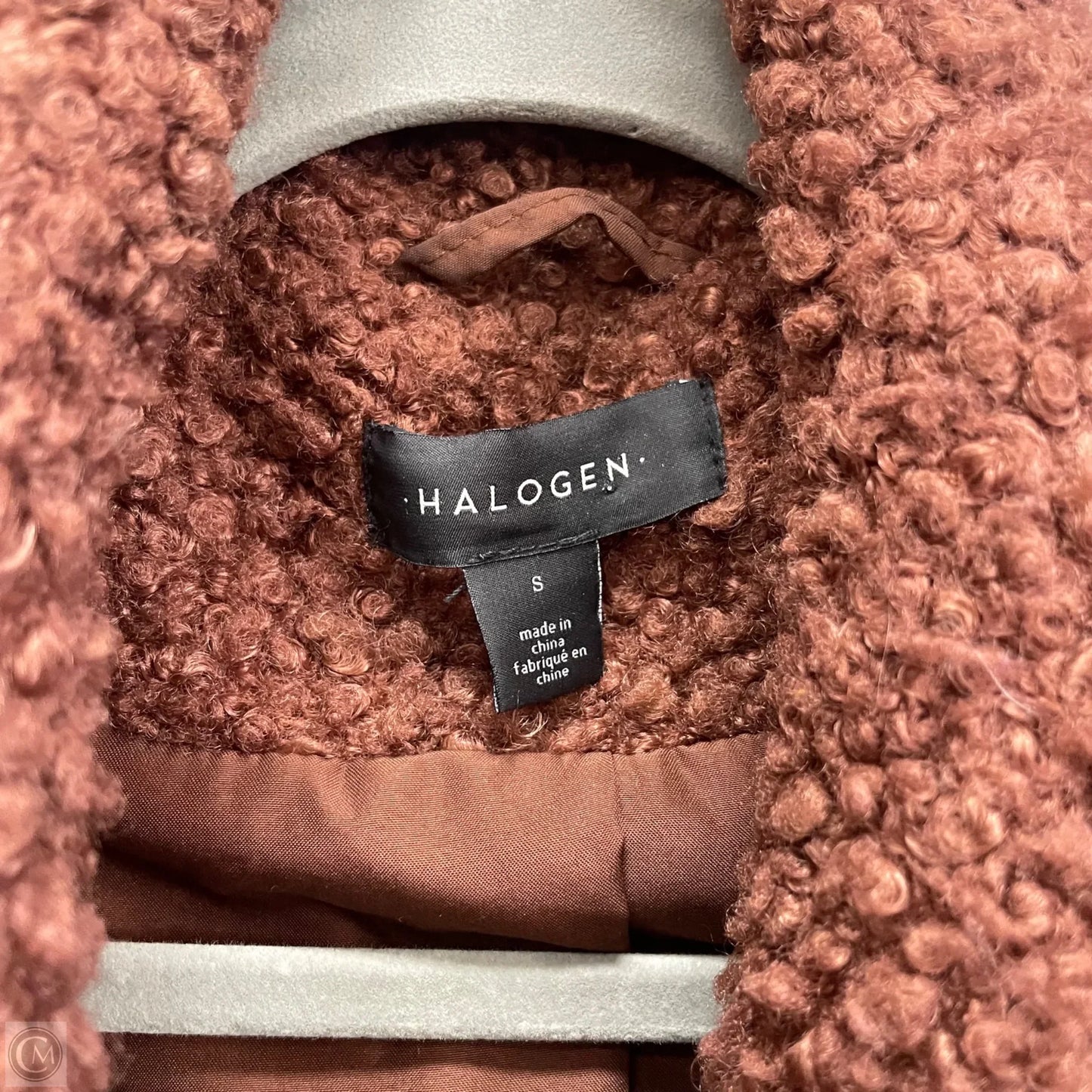 Coat Faux Fur & Sherpa By Halogen In Brown, Size: S
