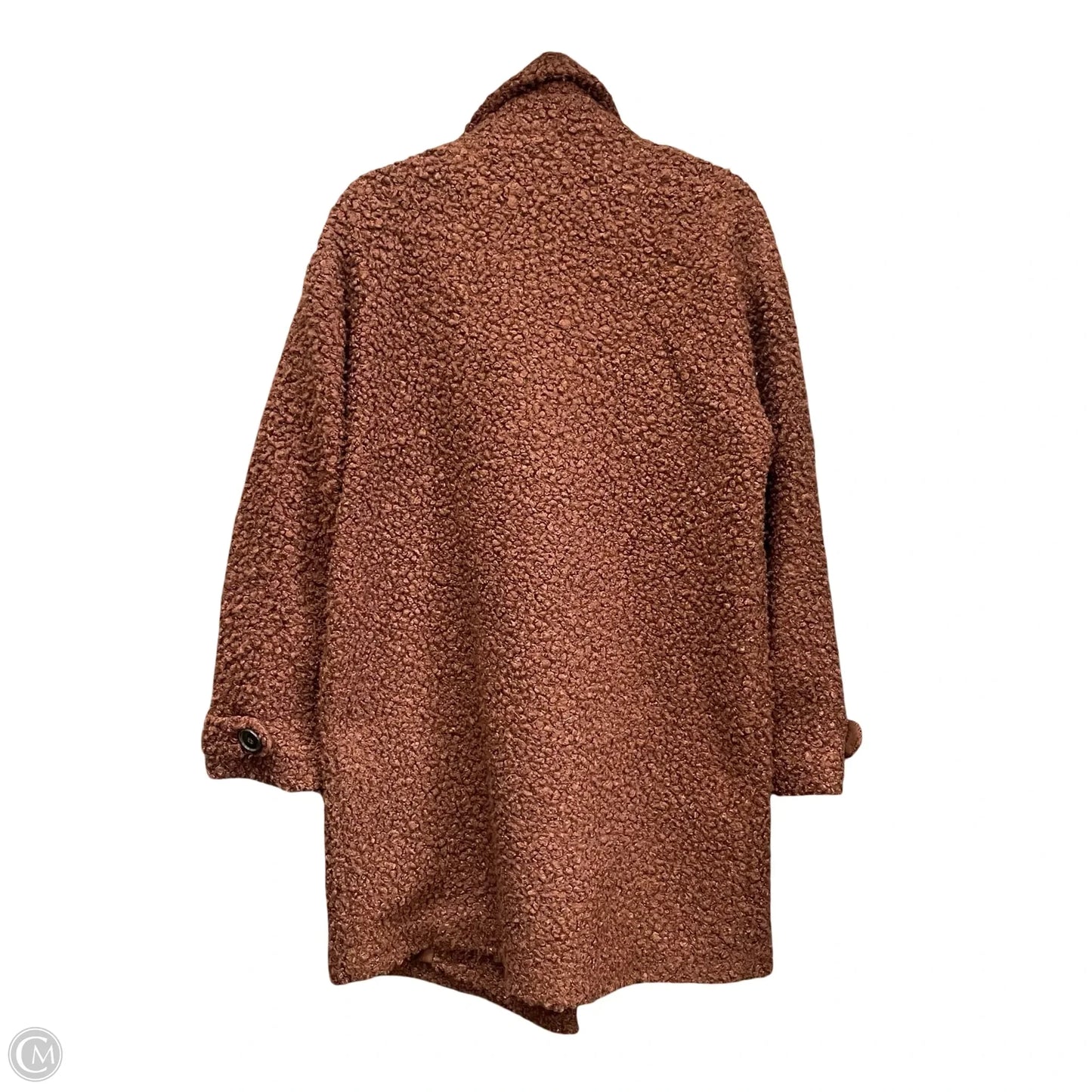 Coat Faux Fur & Sherpa By Halogen In Brown, Size: S