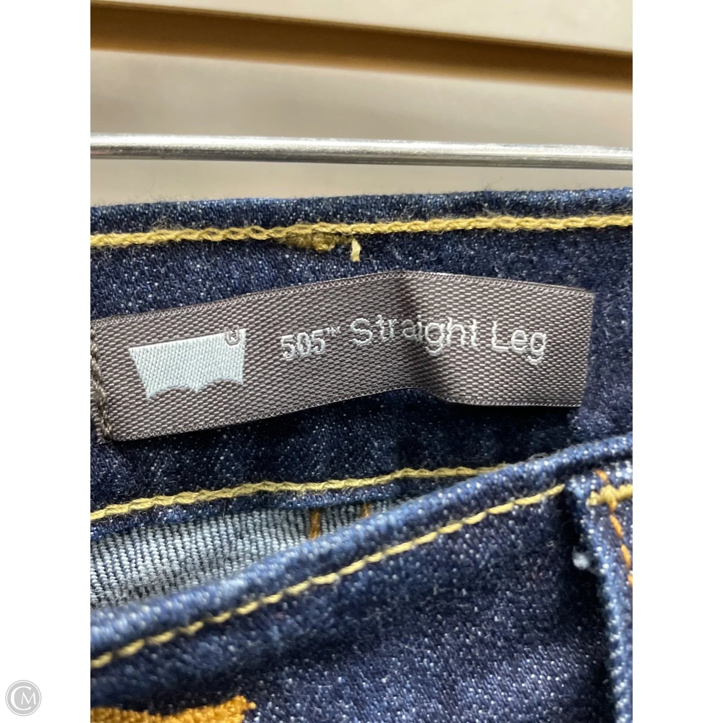 Jeans Straight By Levis In Blue Denim, Size: 10