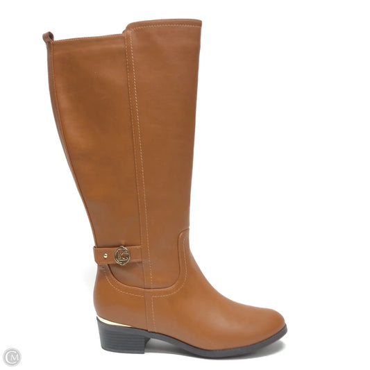Boots Knee Heels By Liz Claiborne In Brown, Size: 8