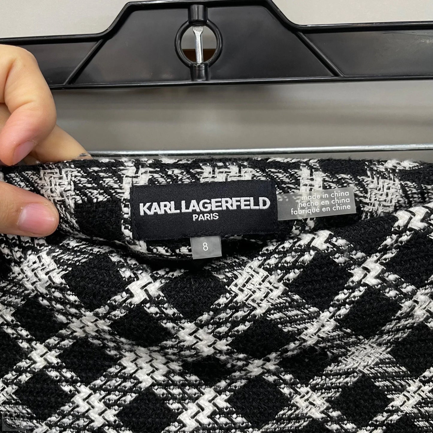 Skirt Designer By Karl Lagerfeld In Black & White, Size: 8