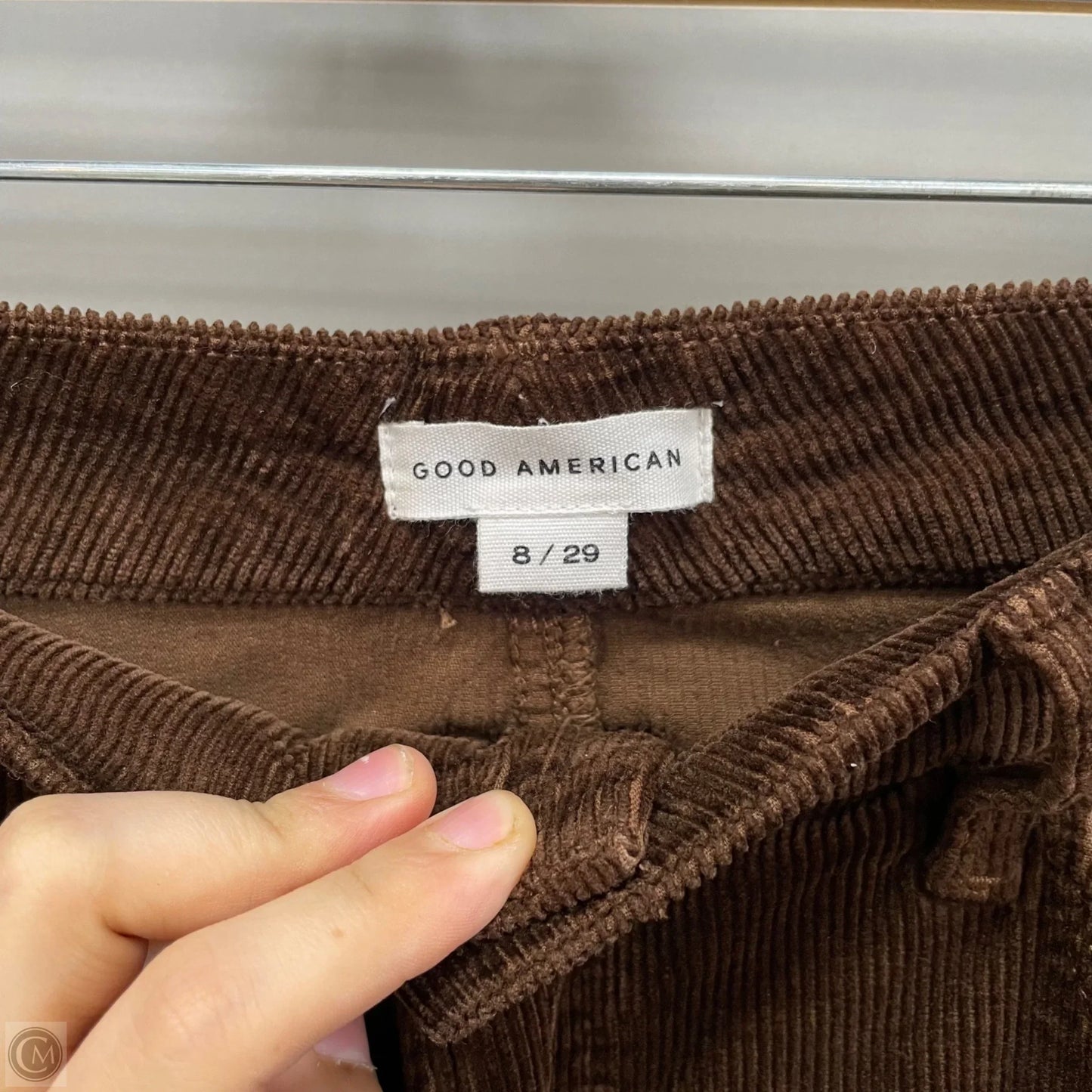 Pants Corduroy By Good American In Brown, Size: 8