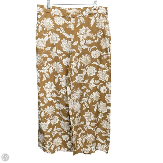 Pants Wide Leg By Loft In Floral Print, Size: L