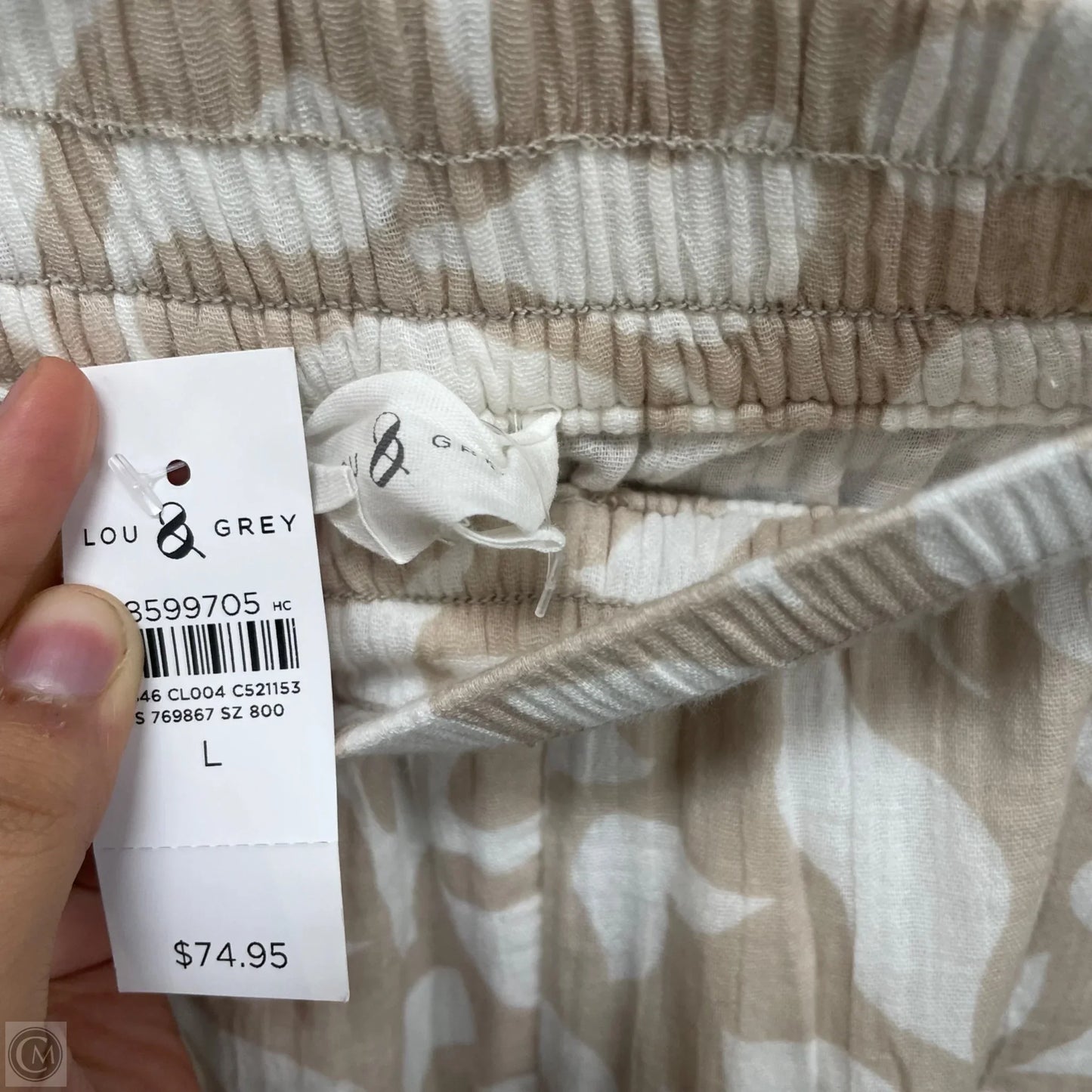 Pants Wide Leg By Lou And Grey In Beige, Size: L