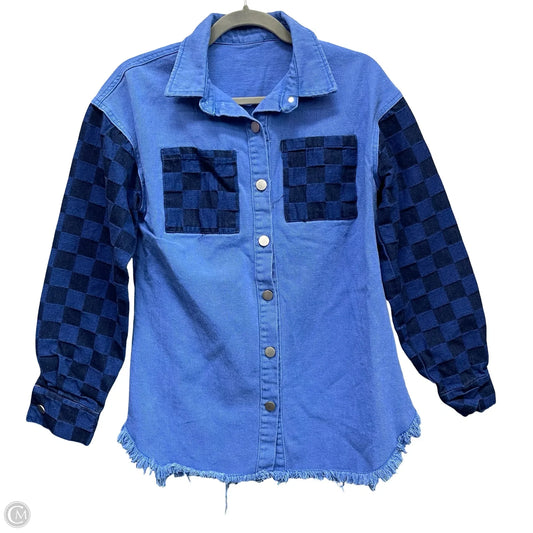 Jacket Shirt By Cmf In Blue, Size: S