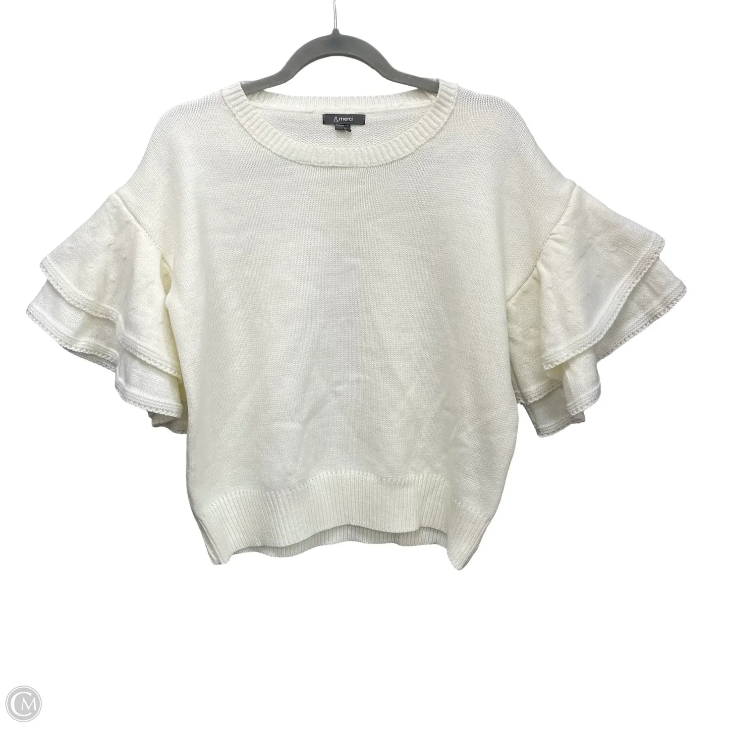 Sweater Short Sleeve By &merci In Cream, Size: M