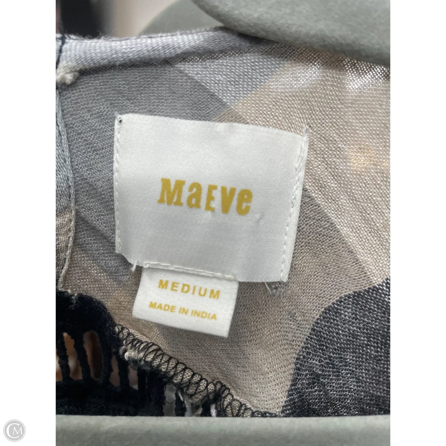 Dress Casual Short By Maeve In Brown & Cream, Size: M