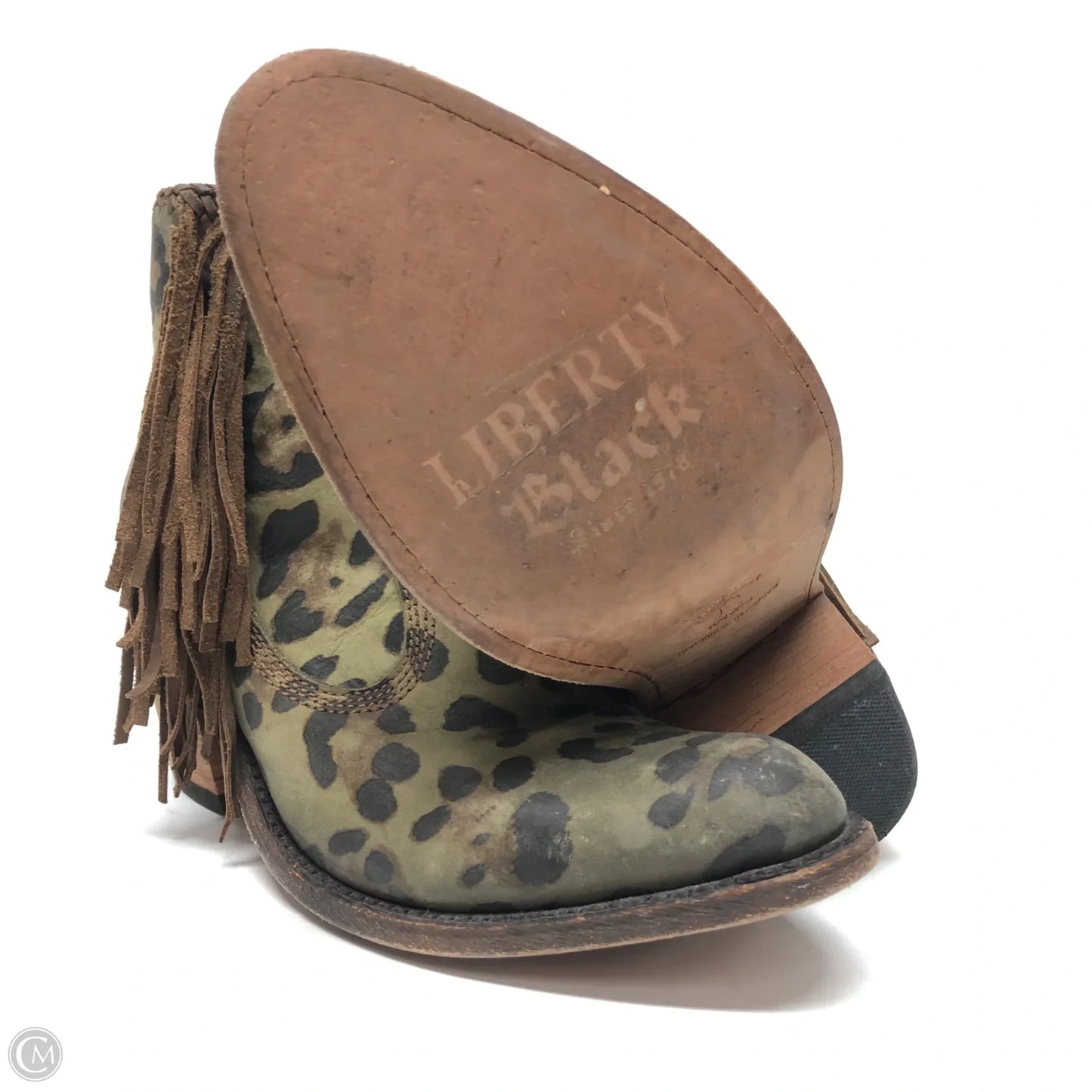 Boots Ankle Heels By Cma In Animal Print, Size: 6.5