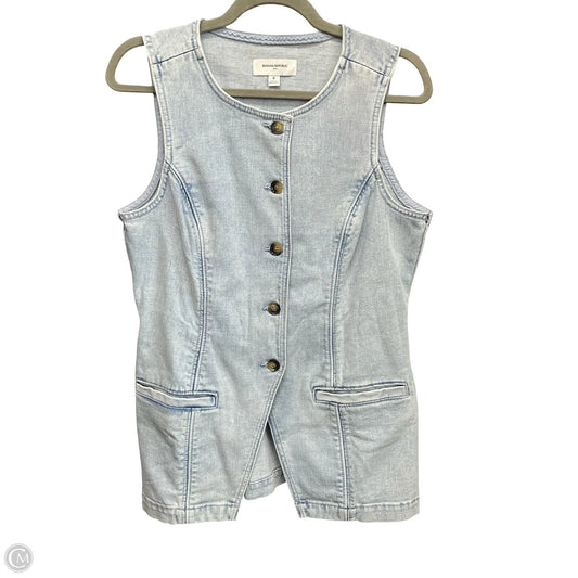 Vest Other By Banana Republic In Blue Denim, Size: 8