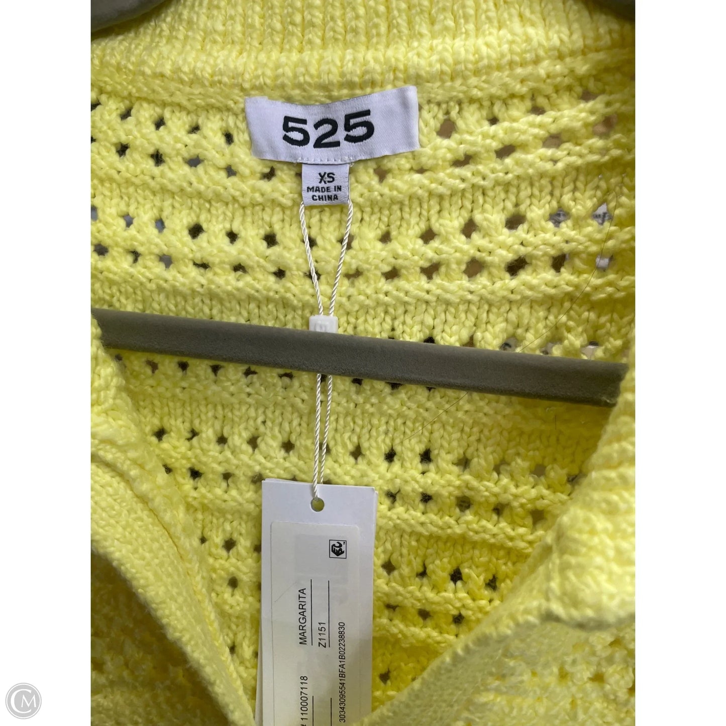 Vest Sweater By 525 In Yellow, Size: Xs