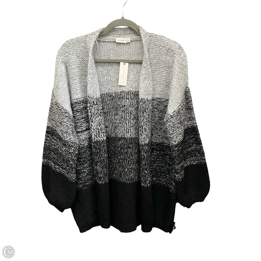 Sweater Cardigan By Gentle Fawn In Black & Grey, Size: Xs