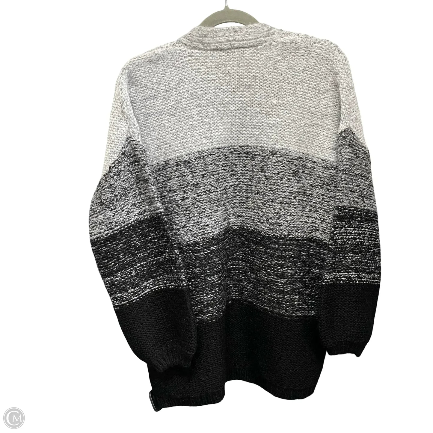 Sweater Cardigan By Gentle Fawn In Black & Grey, Size: Xs