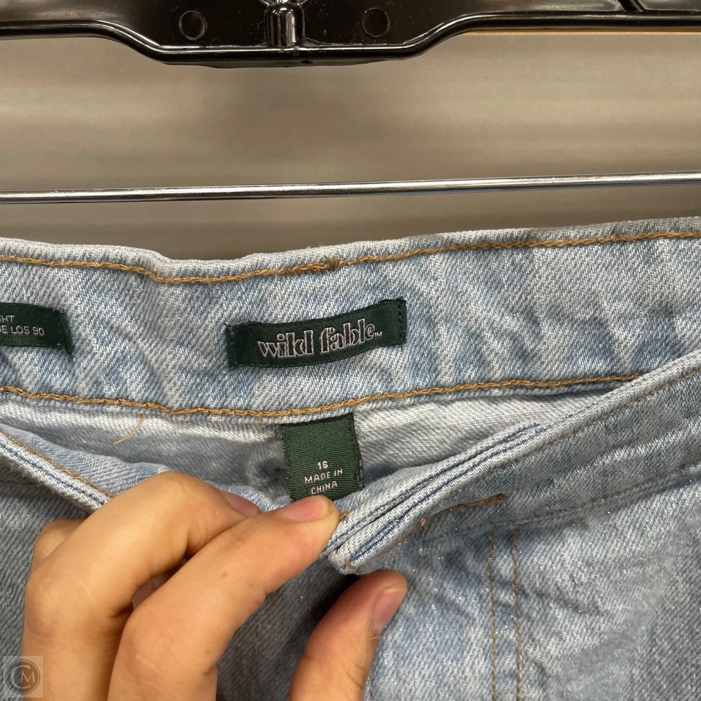 Jeans Straight By Wild Fable In Blue Denim, Size: 16