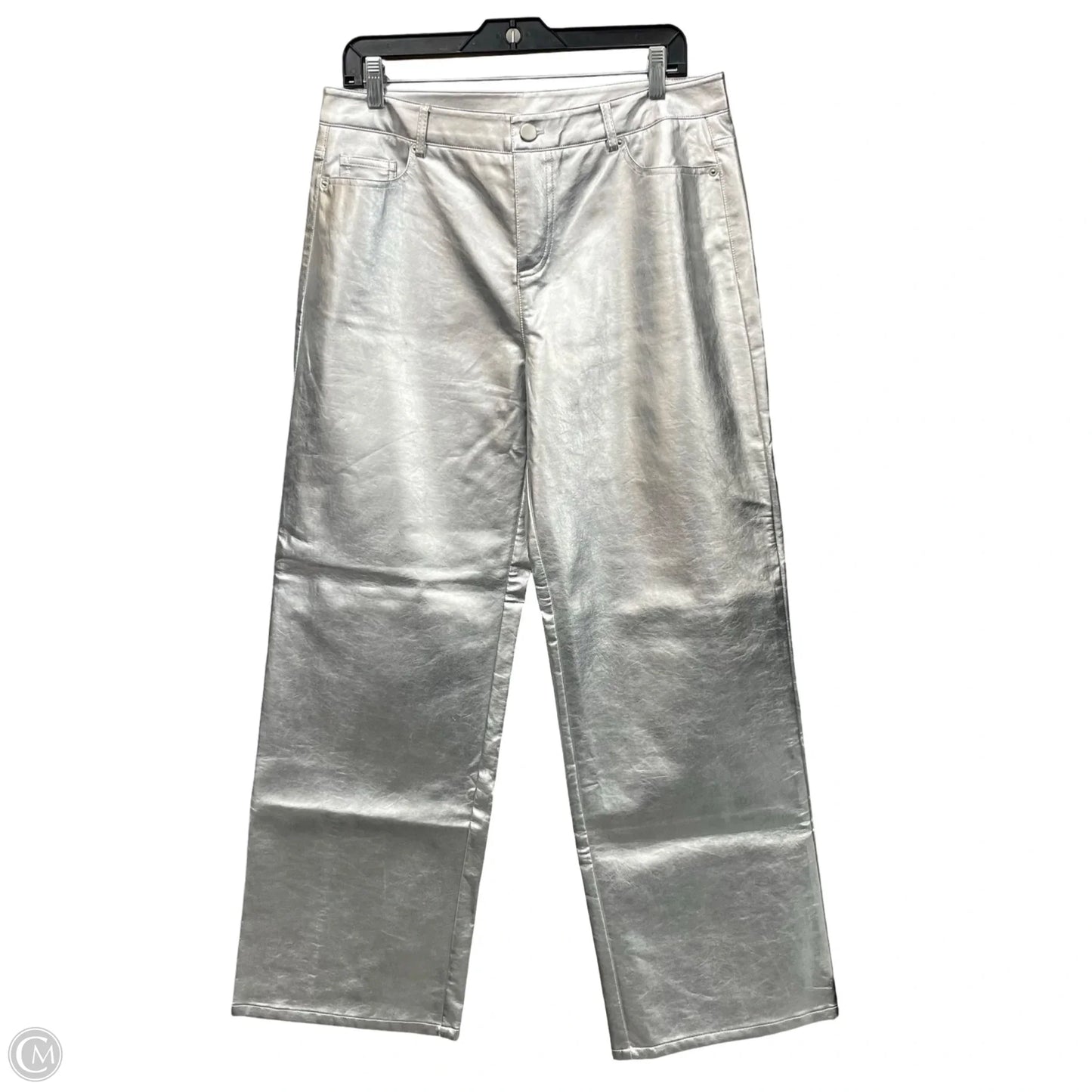 Jeans Straight By Le Lis In Silver, Size: L