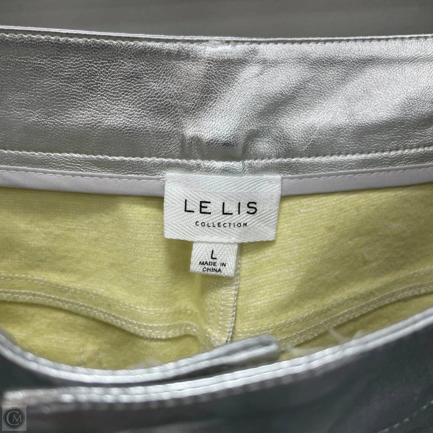 Jeans Straight By Le Lis In Silver, Size: L