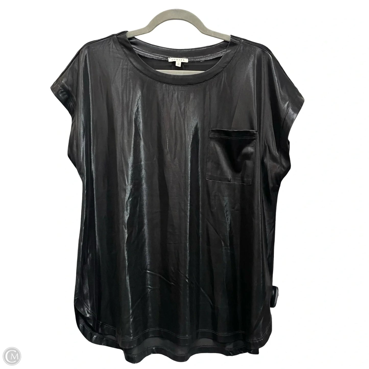 Top Short Sleeve By Jodifl In Black, Size: L