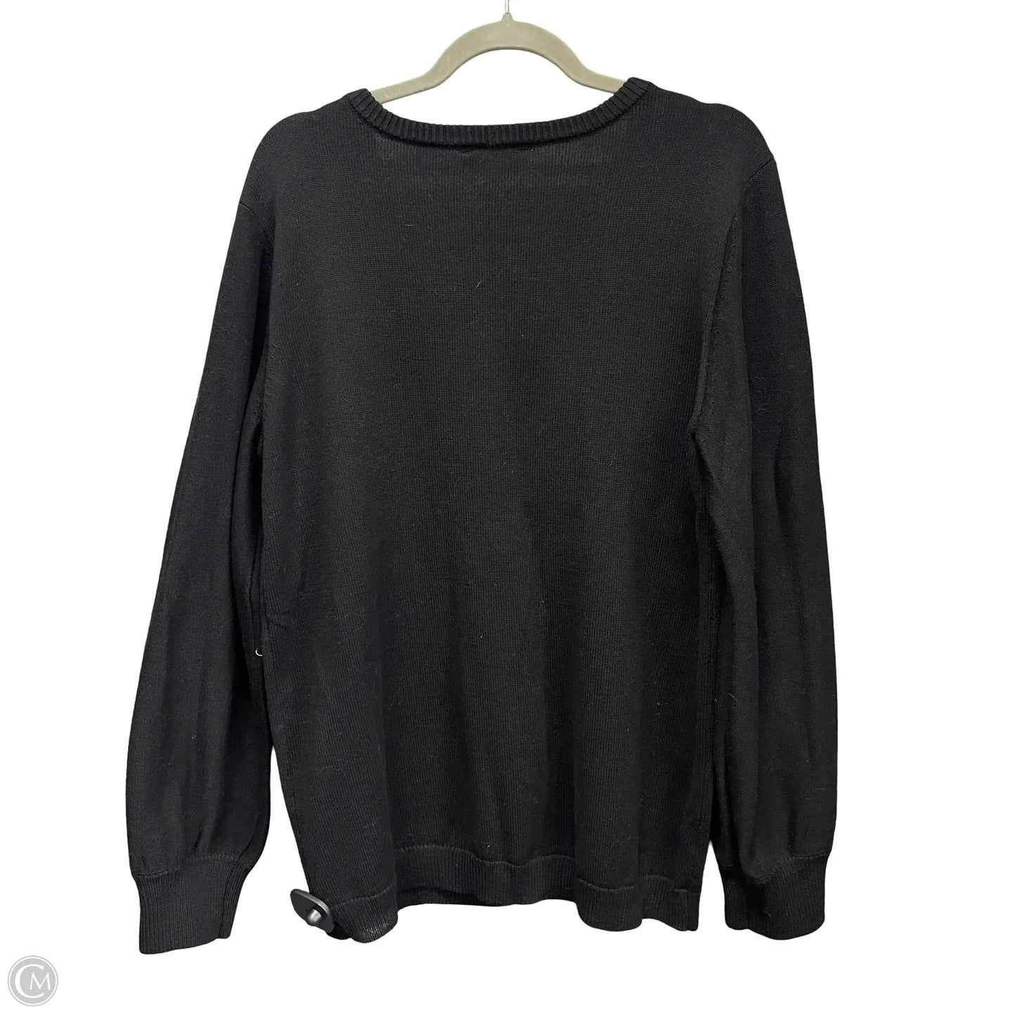 Sweater Designer By Karl Lagerfeld In Black & White, Size: L