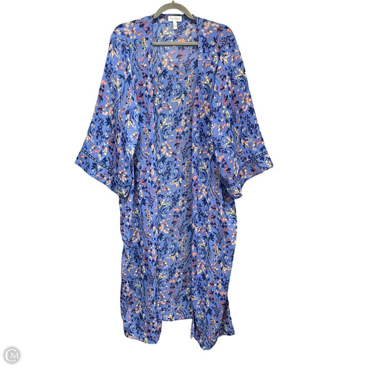 Kimono By Jessica Simpson In Blue & Orange, Size: 2x
