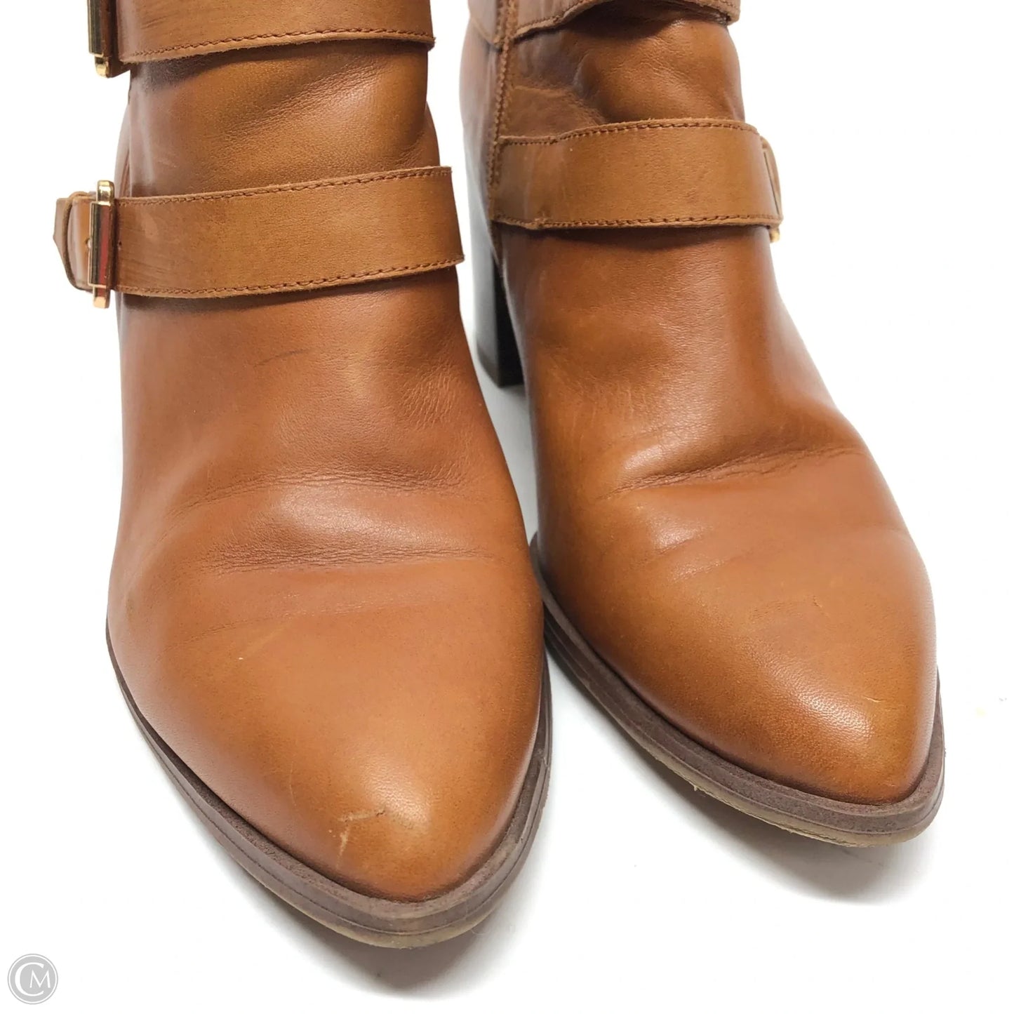 Boots Ankle Heels By Franco Sarto In Tan, Size: 9