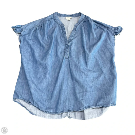 Top Short Sleeve By Crown And Ivy In Blue, Size: L