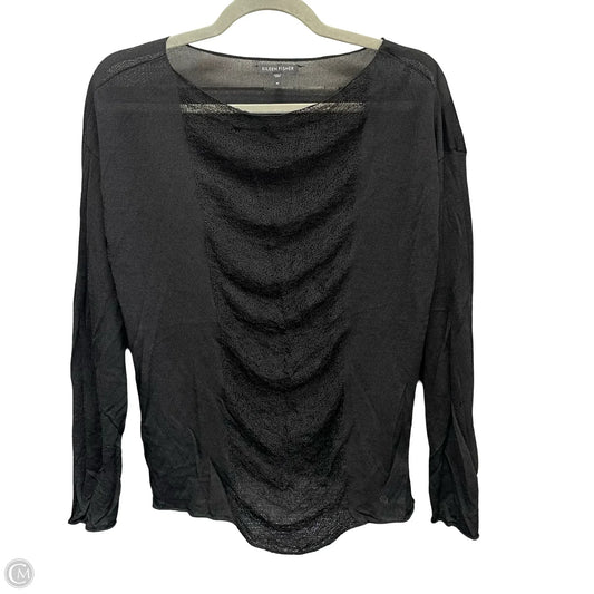 Top Long Sleeve By Eileen Fisher In Black, Size: M