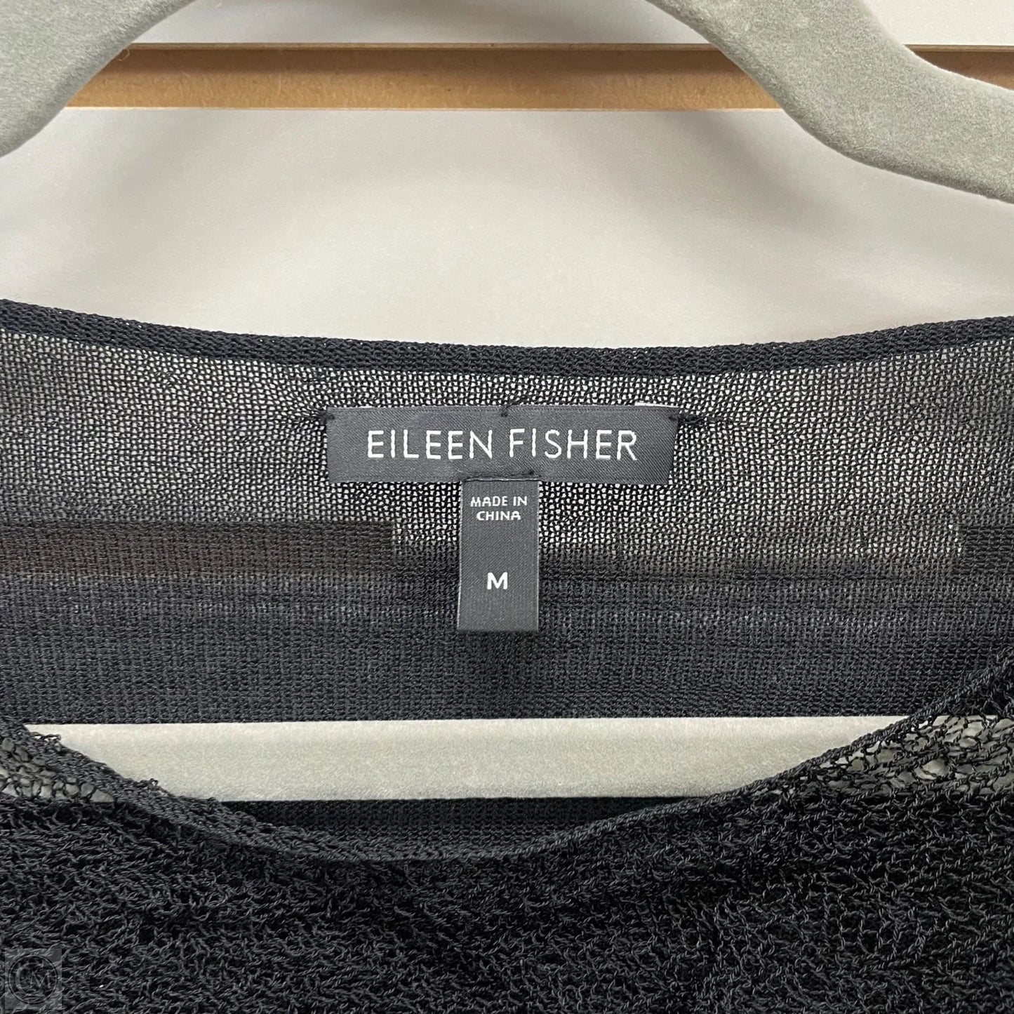 Top Long Sleeve By Eileen Fisher In Black, Size: M